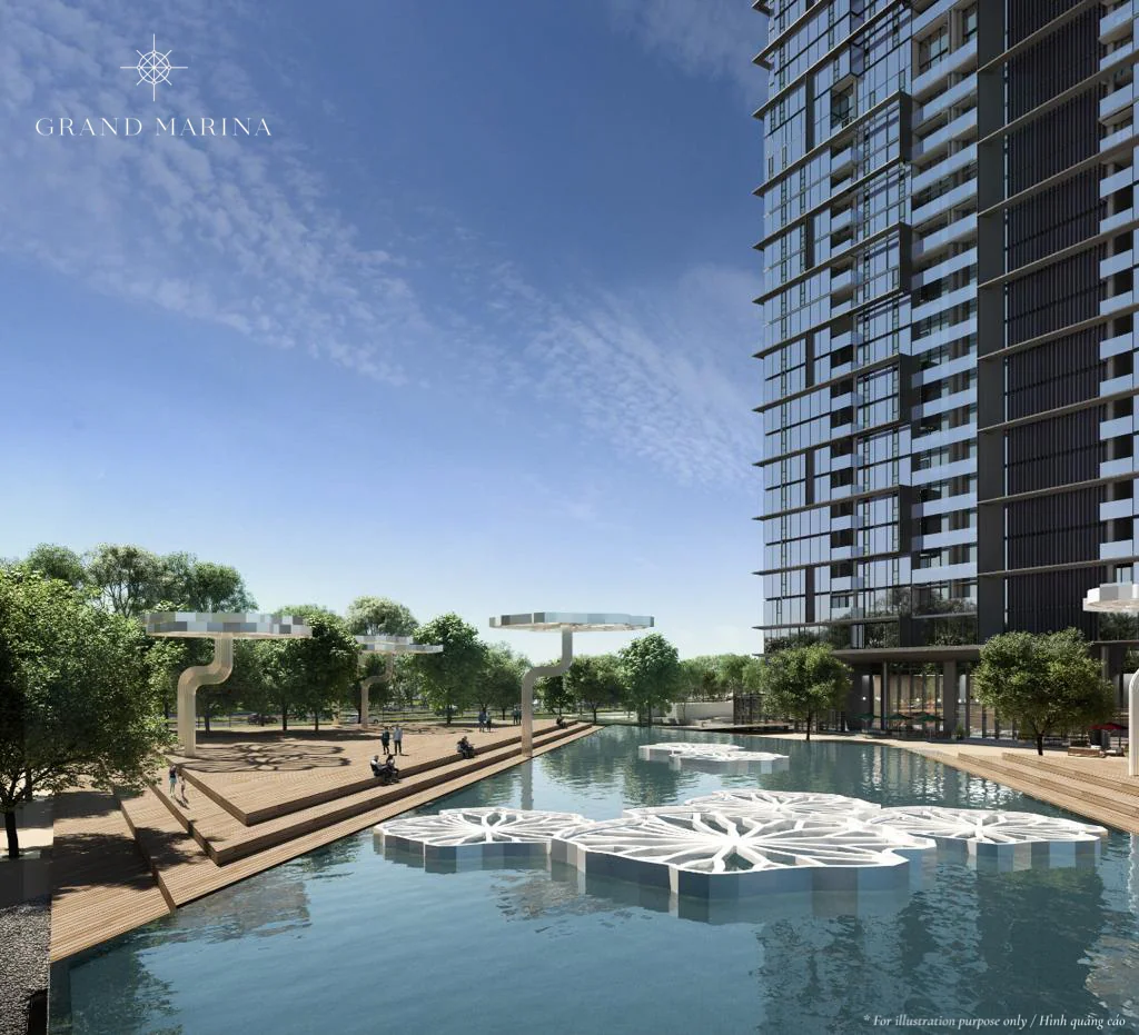 Kiến trúc mặt đứng Grand Marina Saigon với chuẩn hoàn thiện cao cấp thương hiệu Marriott tại Quận 1