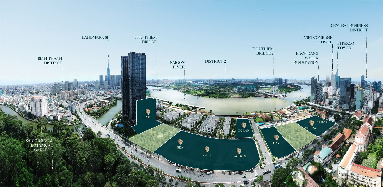 Bản đồ vị trí Grand Marina Saigon tại Ba Son, Quận 1 và kết nối tới Metro Ba Son, Thủ Thiêm