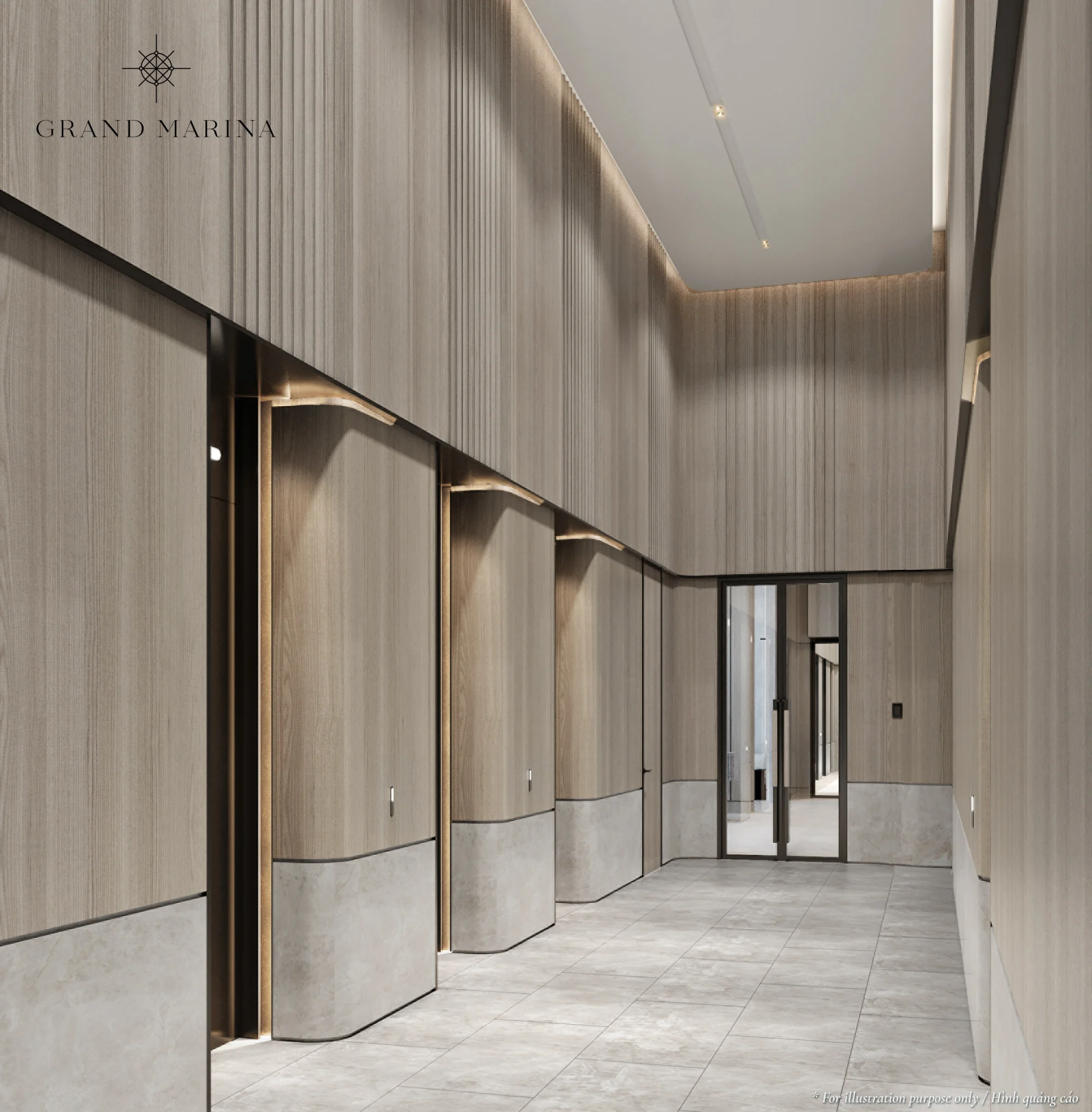 Sảnh thang máy Grand Marina Saigon