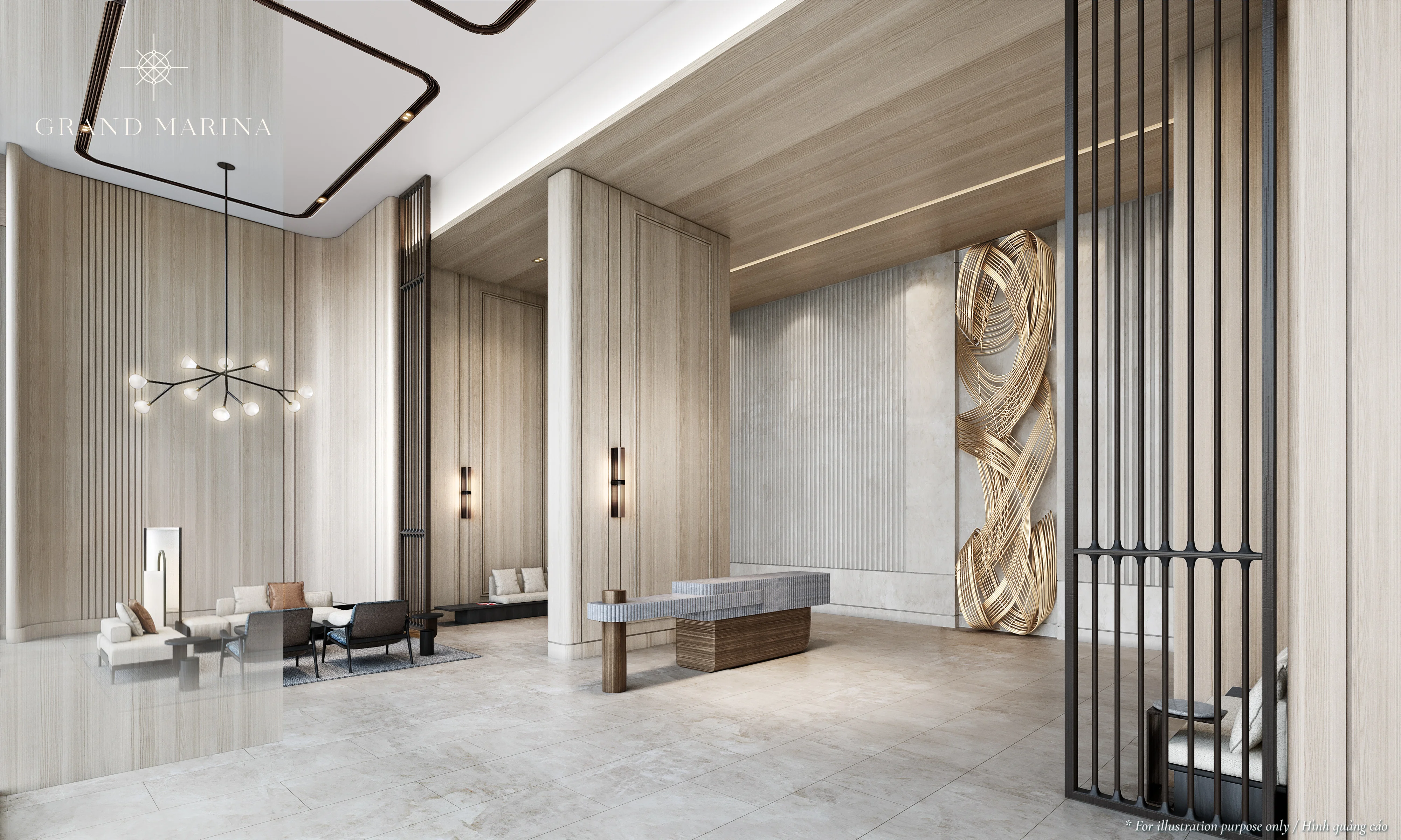 Đại sảnh lobby chính Grand Marina Saigon